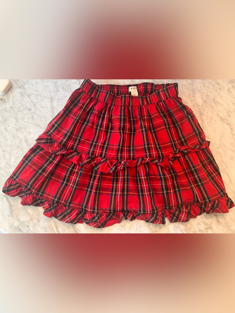 Gorgeous red Crewcuts tartan girls skirt